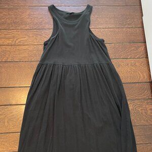 JCREW Black Maxi Dress with Scoop Neck